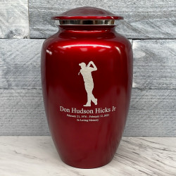 Customer Gallery - Golf Cremation Urn - Ruby Red