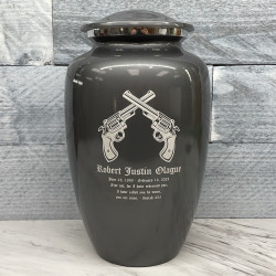 Customer Gallery - Revolver Pistol Cremation Urn - Gunmetal Gray