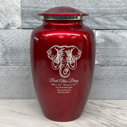 Customer Gallery - Elephant Cremation Urn - Ruby Red