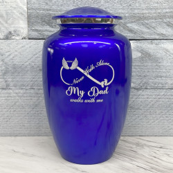 Customer Gallery - My Dad Walks With Me Cremation Urn - Midnight Blue