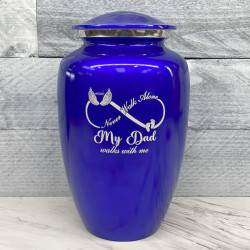Customer Gallery - My Dad Walks With Me Cremation Urn - Midnight Blue