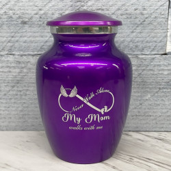 Customer Gallery - My Mom Walks With Me Sharing Urn - Purple Luster