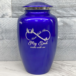 Customer Gallery - My Dad Walks With Me Cremation Urn - Midnight Blue