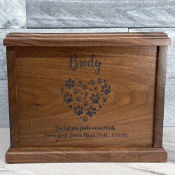 Customer Gallery - Heart Paws Pet Cremation Urn - Signature Walnut