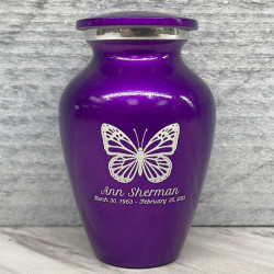 Customer Gallery - Butterfly Keepsake Urn - Purple Luster