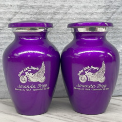 Customer Gallery - Riding with Angels Keepsake Urn - Purple Luster