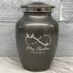 Customer Gallery - My Brother Walks With Me Sharing Urn - Gunmetal Gray