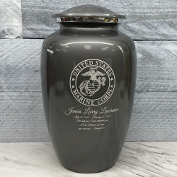 Customer Gallery - Marine Corps Cremation Urn - Gunmetal Gray