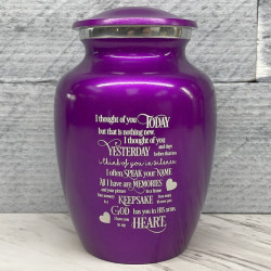 Customer Gallery - I Thought Of You Today Sharing Urn - Purple Luster