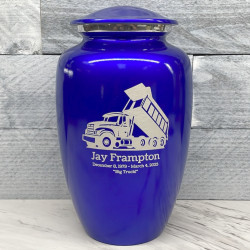 Customer Gallery - Dump Truck Cremation Urn - Midnight Blue