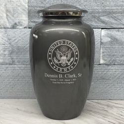 Customer Gallery - Army Cremation Urn - Gunmetal Gray