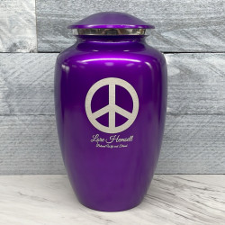 Customer Gallery - Peace Cremation Urn - Purple Luster