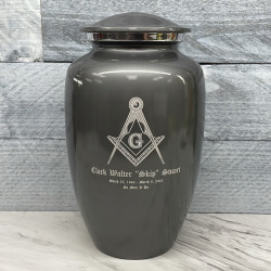 Customer Gallery - Masonic Cremation Urn - Gunmetal Gray