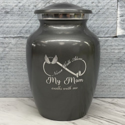 Customer Gallery - My Mom Walks With Me Sharing Urn - Gunmetal Gray