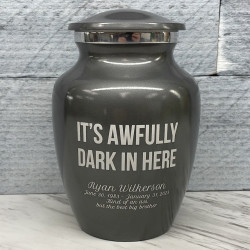 Customer Gallery - It's Awfully Dark In Here Sharing Urn - Gunmetal Gray