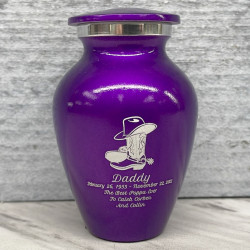 Customer Gallery - Cowboy Boots Keepsake Urn - Purple Luster