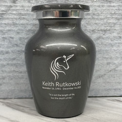 Customer Gallery - Unicorn Keepsake Urn - Gunmetal Gray