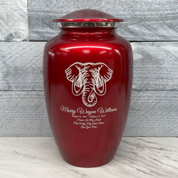 Customer Gallery - Elephant Cremation Urn - Ruby Red