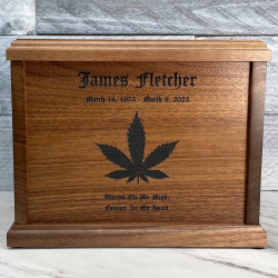 Customer Gallery - Marijuana Cremation Urn - Signature Walnut