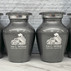 Customer Gallery - Dump Truck Keepsake Urn - Gunmetal Gray
