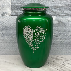 Customer Gallery - Your Wings Were Ready Cremation Urn - Shamrock Green