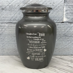 Customer Gallery - I Thought Of You Today Sharing Urn - Gunmetal Gray