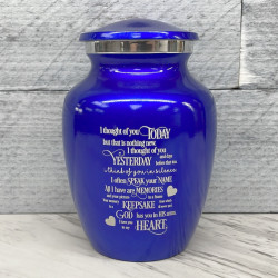 Customer Gallery - I Thought Of You Today Sharing Urn - Midnight Blue