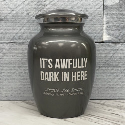 Customer Gallery - It's Awfully Dark In Here Sharing Urn - Gunmetal Gray