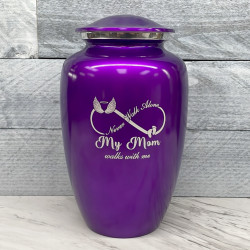 Customer Gallery - My Mom Walks With Me Cremation Urn - Purple Luster