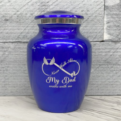 Customer Gallery - My Dad Walks With Me Sharing Urn - Midnight Blue