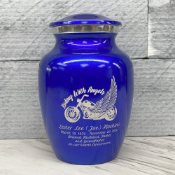 Customer Gallery - Riding with Angels Motorcycle Sharing Urn - Midnight Blue