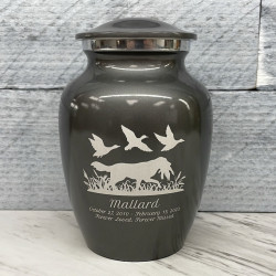 Customer Gallery - Duck Hunting Dog Sharing Urn - Gunmetal Gray