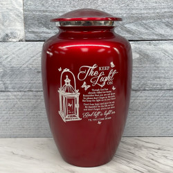 Customer Gallery - Keep the Light On Cremation Urn - Ruby Red