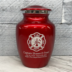 Customer Gallery - Firefighter Sharing Urn - Ruby Red