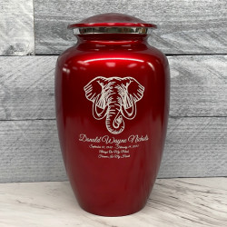 Customer Gallery - Elephant Cremation Urn - Ruby Red