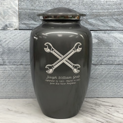 Customer Gallery - Mechanic Wrench Cremation Urn - Gunmetal Gray