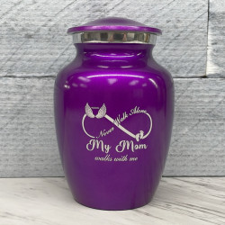 Customer Gallery - My Mom Walks With Me Sharing Urn - Purple Luster