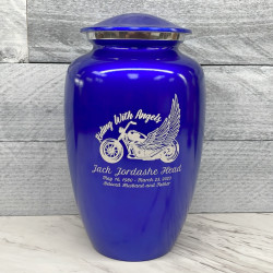 Customer Gallery - Riding with Angels Motorcycle Cremation Urn - Midnight Blue