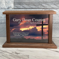 Customer Gallery - Cross Cremation Urn - Prestige Walnut