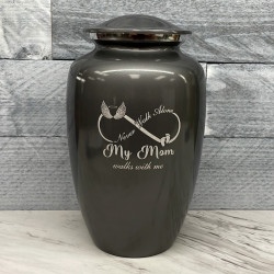 Customer Gallery - My Mom Walks With Me Cremation Urn - Gunmetal Gray