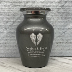 Customer Gallery - Angel Wings Keepsake Urn - Gunmetal Gray