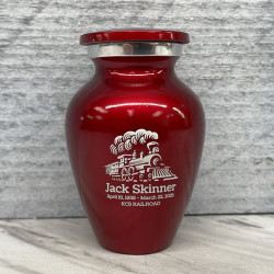 Customer Gallery - Train Keepsake Urn - Ruby Red