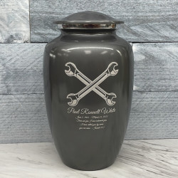 Customer Gallery - Mechanic Wrench Cremation Urn - Gunmetal Gray