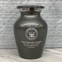 Customer Gallery - Navy Keepsake Urn - Gunmetal Gray