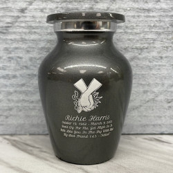 Customer Gallery - Marijuana Holding Hands Keepsake Urn - Gunmetal Gray