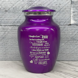 Customer Gallery - I Thought Of You Today Sharing Urn - Purple Luster