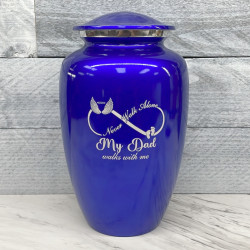 Customer Gallery - My Dad Walks With Me Cremation Urn - Midnight Blue