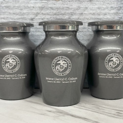 Customer Gallery - Marine Corps Keepsake Urn - Gunmetal Gray