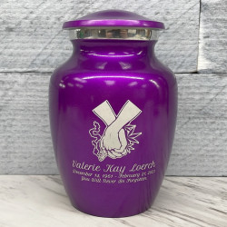 Customer Gallery - Marijuana Holding Hands Sharing Urn - Purple Luster