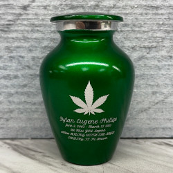 Customer Gallery - Marijuana Keepsake Urn - Shamrock Green